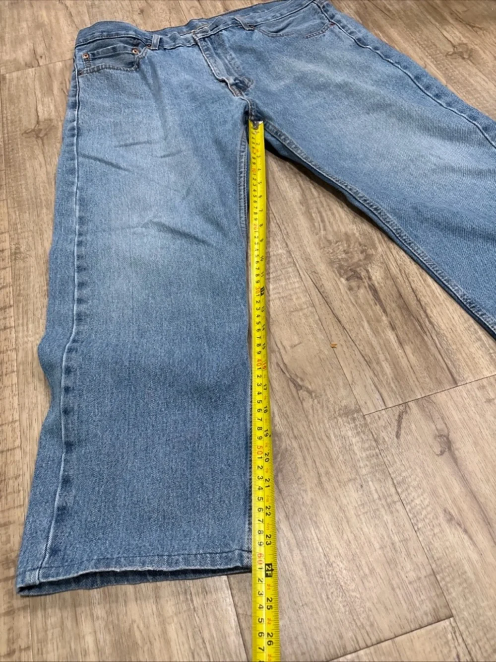 Levi's Men's Light Blue Straight‑Leg Jeans with Leather Patch - Picture 5 of 9